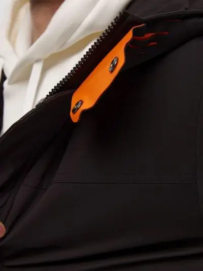 Mens Puffer jacket trimmed hip length