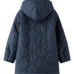 Stylish Long Blue Padded Jacket