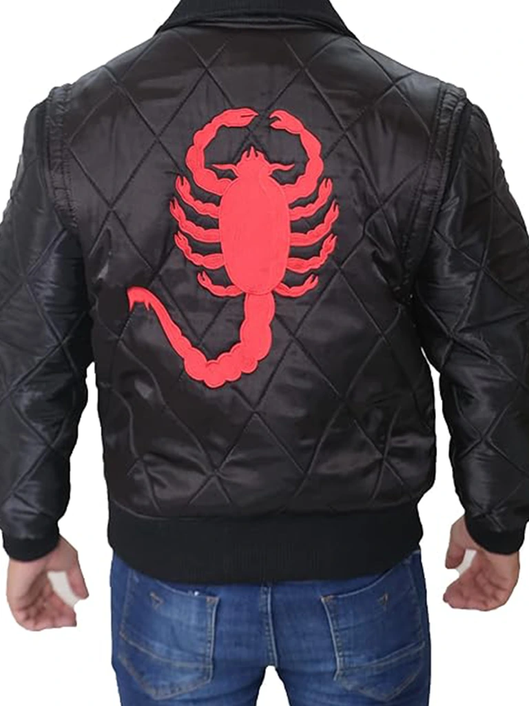 Red Logo Ryan Gosling Scorpion Drive Jacket