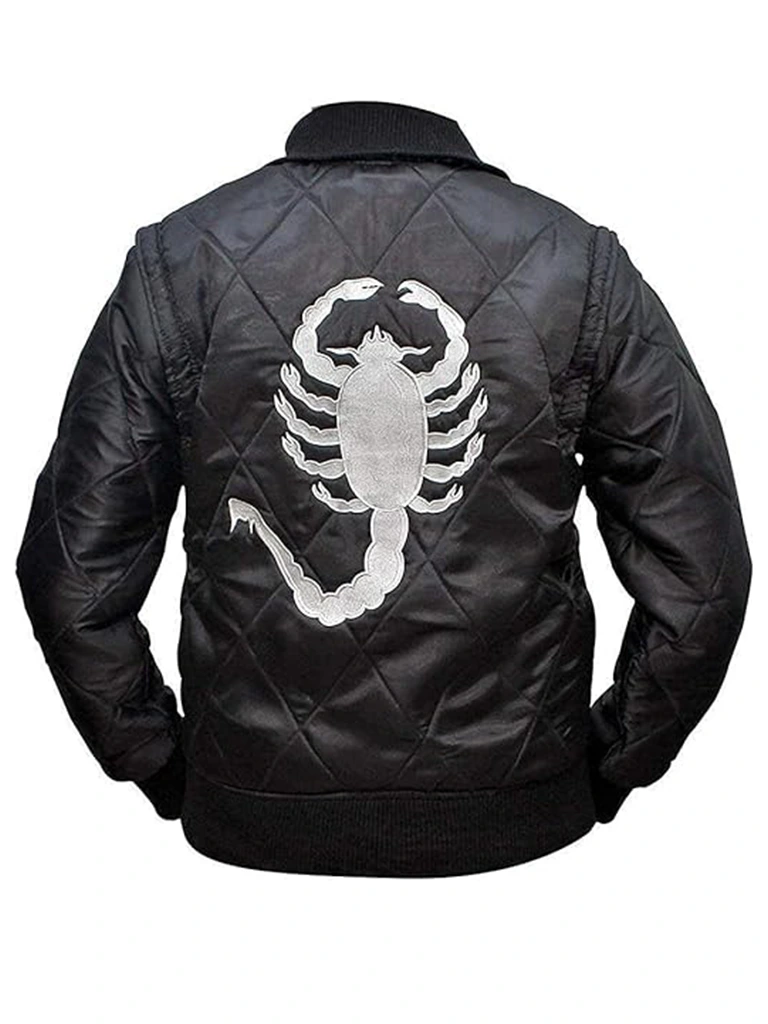 White Logo Ryan Gosling Scorpion Drive Jacket