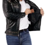 Cafe Racer Leather Jacket Men