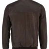 Mens Snuff Style Leather Bomber Jacket