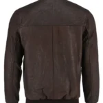 Mens Snuff Style Leather Bomber Jacket