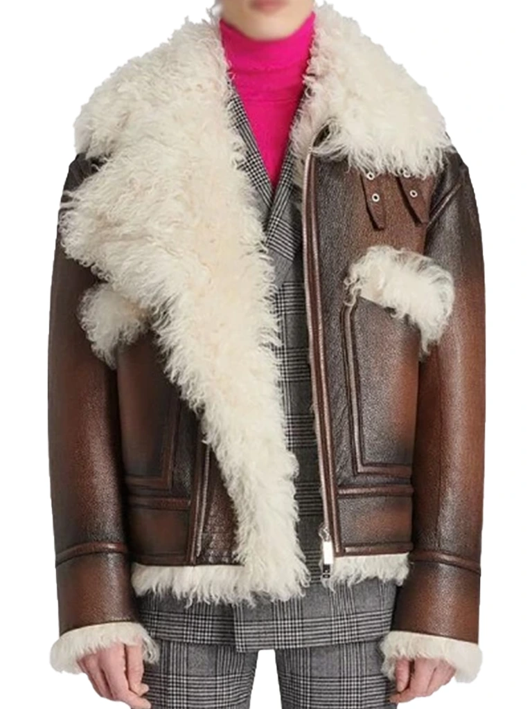 Men Aviator Shearling Jacket