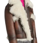Men Shearling Brown Jacket