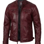 Men's Quilted Maroon Riding Jacket
