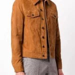 Tan Brown Real Suede Leather Jacket