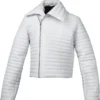 Woman Puffer Leather Jacket