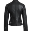 Women black Faux Leather Jacket