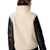 Womens Leather Sherpa Jacket