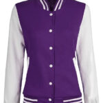 Womens Purple and White Varsity Jacket