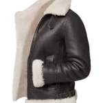 Women Shearling Fur Brown jacket