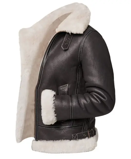 Women Shearling Fur Brown jacket