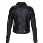 Womens Black Cafe Racer Jacket