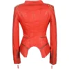 Women Motorcycle red Jacket
