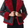 Womens Aviator Shearling Red jacket