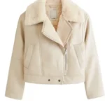 Womens Faux Shearling Leather Jacket