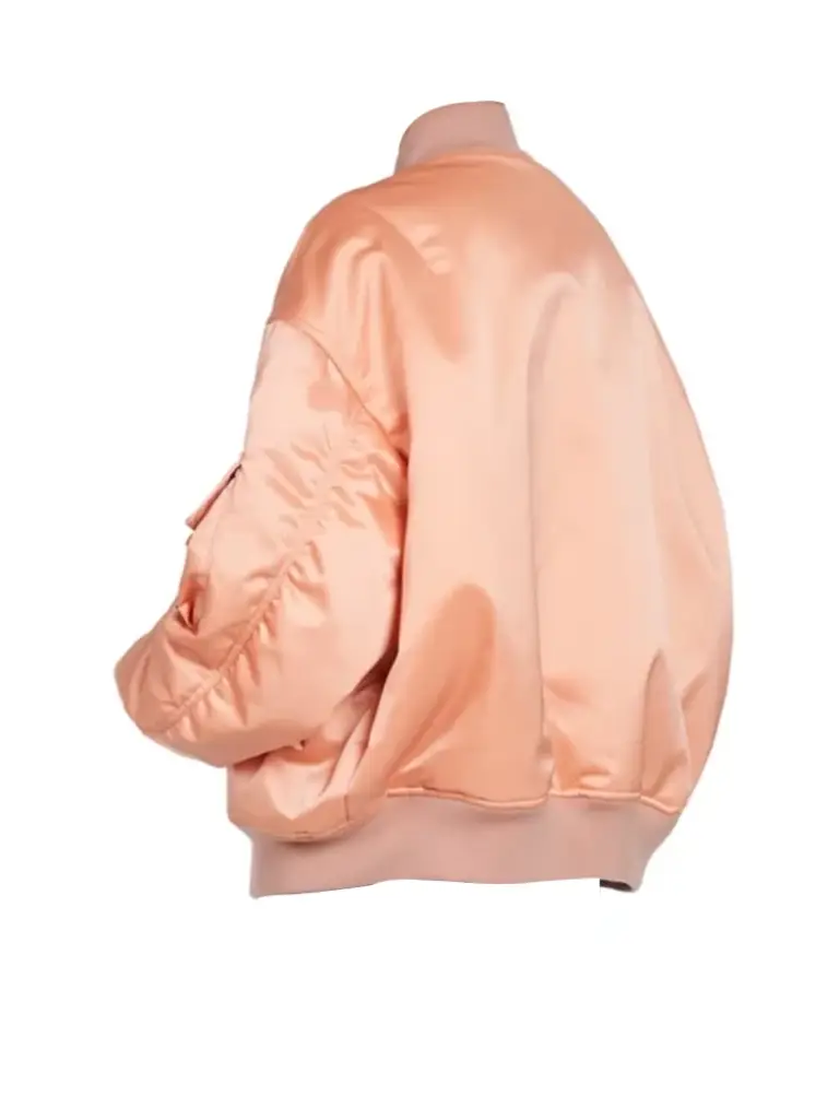 Womens Peach Bomber Jacket