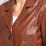 Brown Leather Blazer
