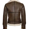 Womens Brown Aviator Jacket