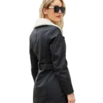 Womens Faux Fur Leather Coat