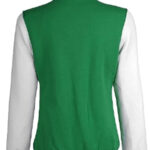 Womens Green and White baseball Varsity Jacket