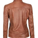 Womens Brown Motorcycle Jacket