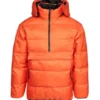 Womens Orange Hooded Puffer Down Jacket