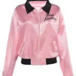 Womens Pink Ladies Satin Bomber Jacket