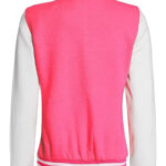 Womens Pink and White varsity baseball Jacket