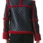 Womens Red Aviator Jacket