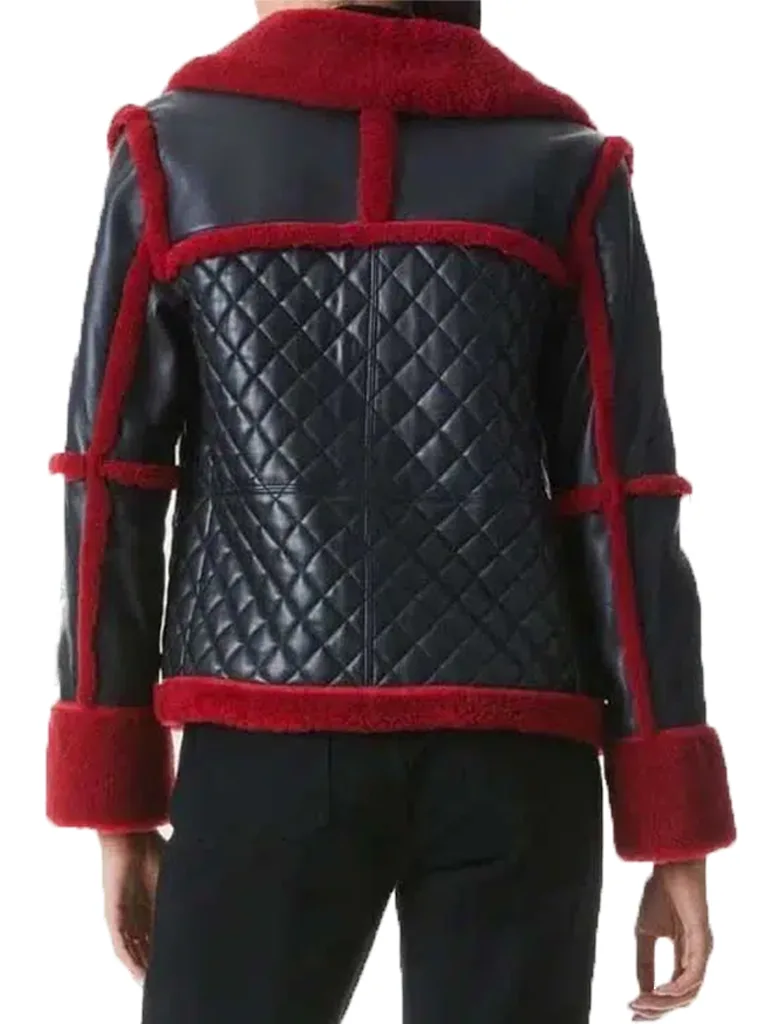 Womens Red Aviator Jacket