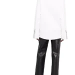 Womens White Leather faux Jacket