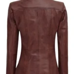 Womens cognac Leather Jacket
