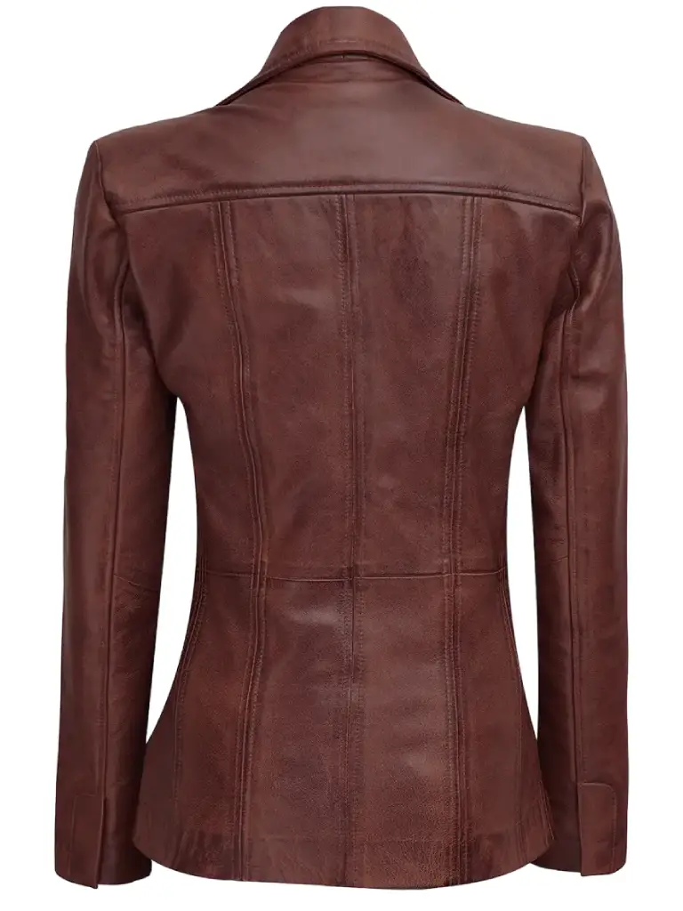 Womens cognac Leather Jacket