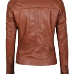 biker brown jacket