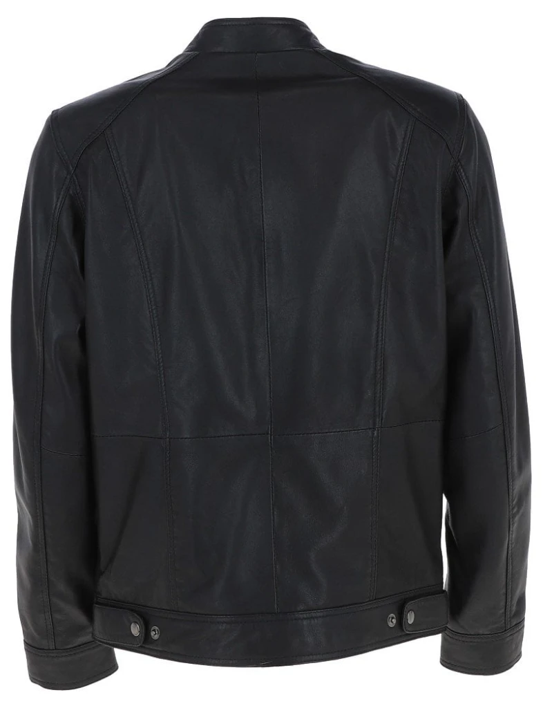 Men's Hard Knott Black Genuine Leather Jacket