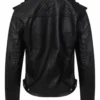Women Cafe Racer Slim Fit Black Jacket