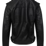 Women Cafe Racer Slim Fit Black Jacket
