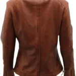 Women Vintage Cafe Racer Jacket