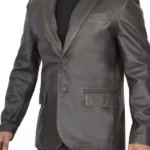 men distressed brown leather balzer