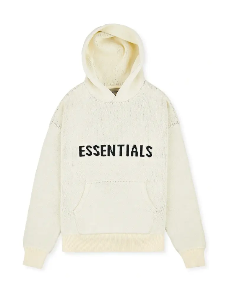 men cream hoodie
