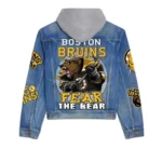 Boston Bruins Hooded Blue Denim Jacket