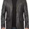 men two button ruboff brown blazer