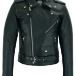 Mens Marlon Brando Black Biker Jacket