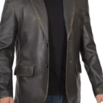 mens notch lapel brown blazer