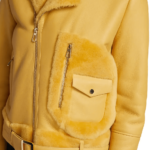 womens bright yellow avaitor jacket