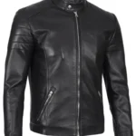 mens Black biker leather jacket