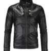 Women Motorcycle Black Leather Jacket