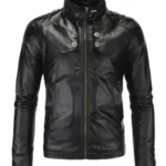 Women Motorcycle Black Leather Jacket